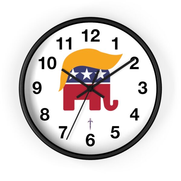 Trump 8 - Golden Hair Elephant Wall Clock - Image 2