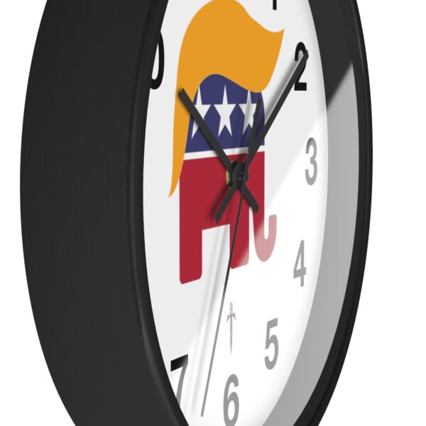 Trump 8 - Golden Hair Elephant Wall Clock - Image 3