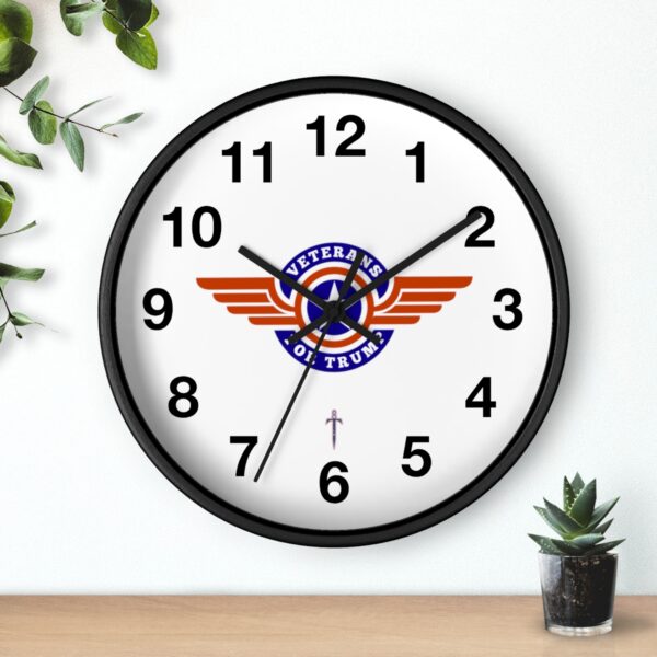 Trump 8 - Veterans For Trump Wall Clock