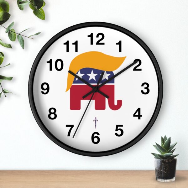 Trump 8 - Golden Hair Elephant Wall Clock