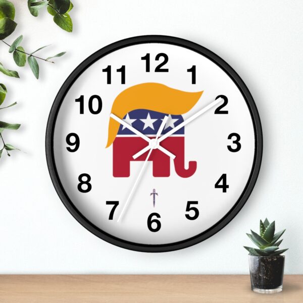 Trump 8 - Golden Hair Elephant Wall Clock - Image 6