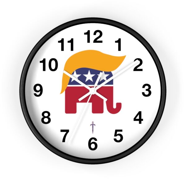 Trump 8 - Golden Hair Elephant Wall Clock - Image 4