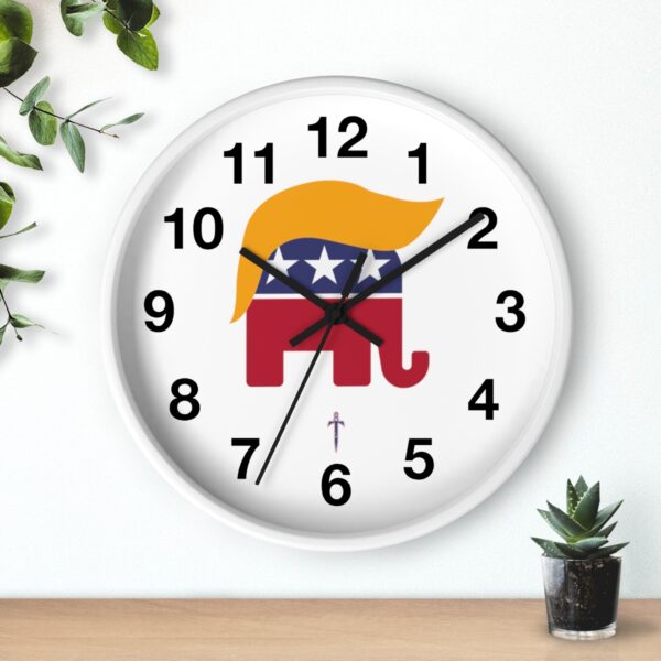 Trump 8 - Golden Hair Elephant Wall Clock - Image 9