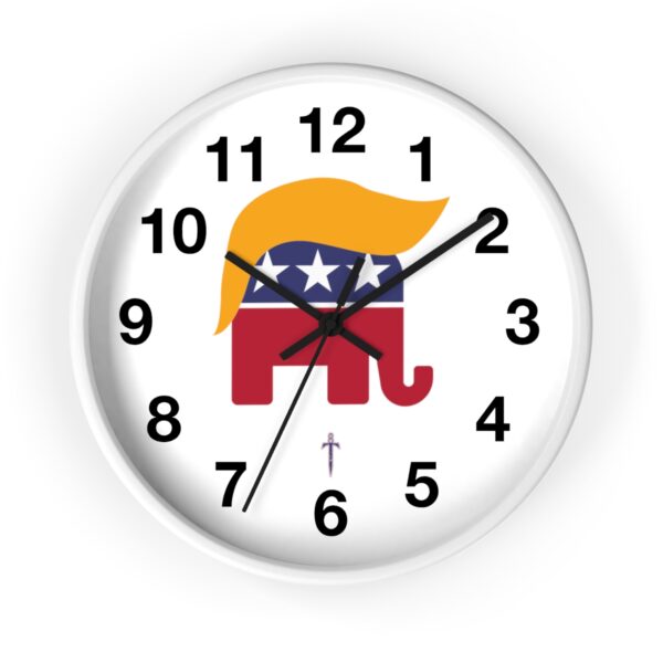 Trump 8 - Golden Hair Elephant Wall Clock - Image 7