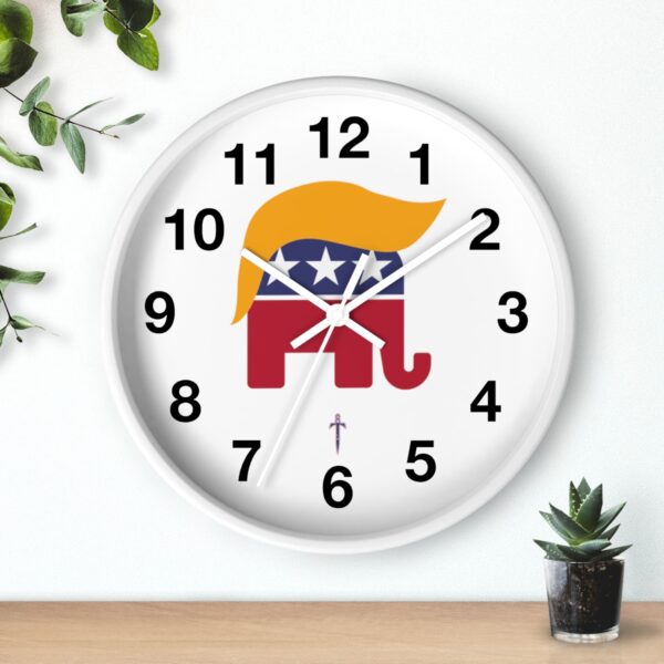 Trump 8 - Golden Hair Elephant Wall Clock - Image 12