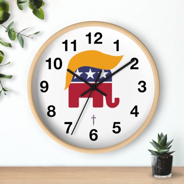 Trump 8 - Golden Hair Elephant Wall Clock - Image 15