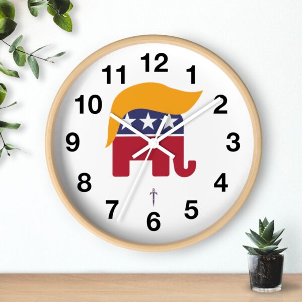 Trump 8 - Golden Hair Elephant Wall Clock - Image 18