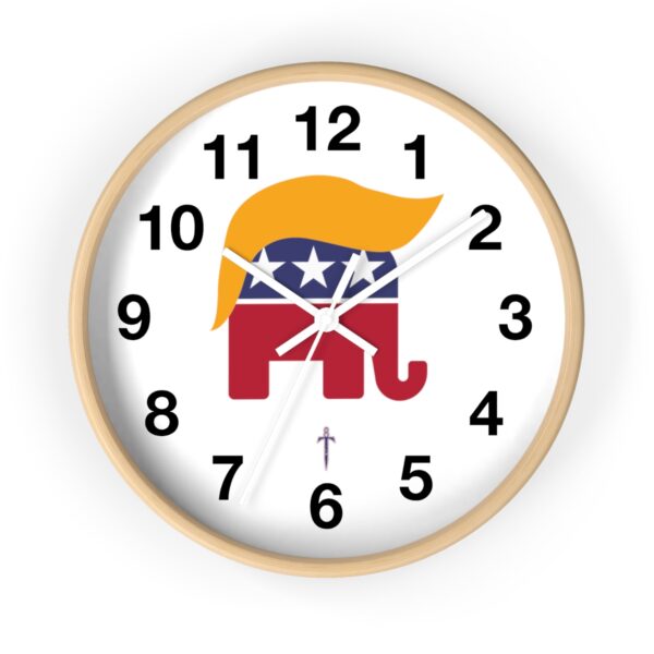 Trump 8 - Golden Hair Elephant Wall Clock - Image 16