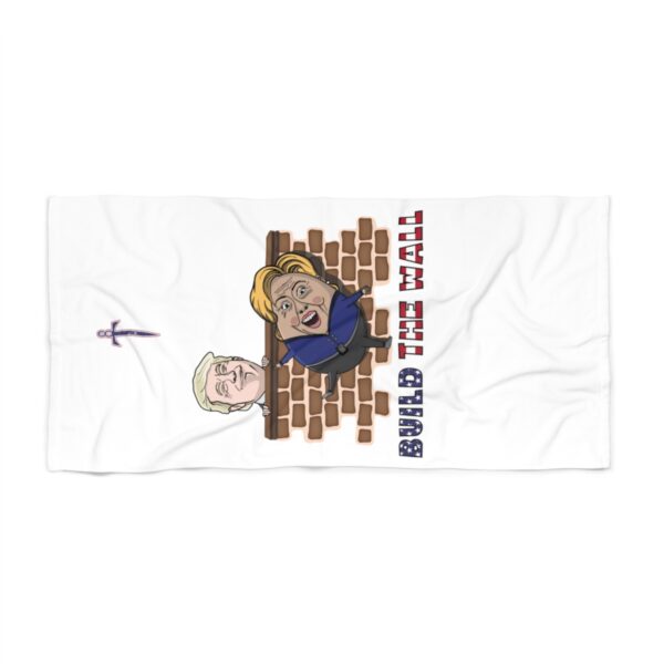 Trump 8 - Build The Wall Beach Towel - Image 2