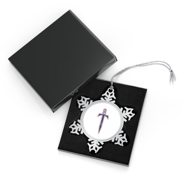 Trump 8 Branded Pewter Snowflake Ornament - Image 2