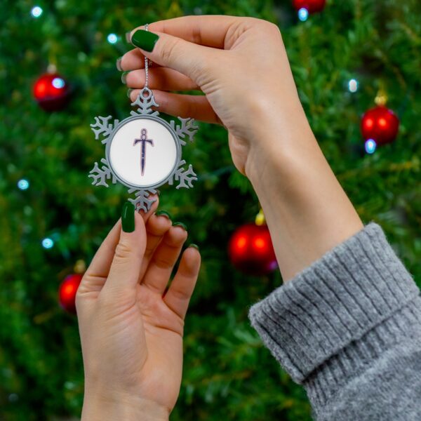 Trump 8 Branded Pewter Snowflake Ornament - Image 3