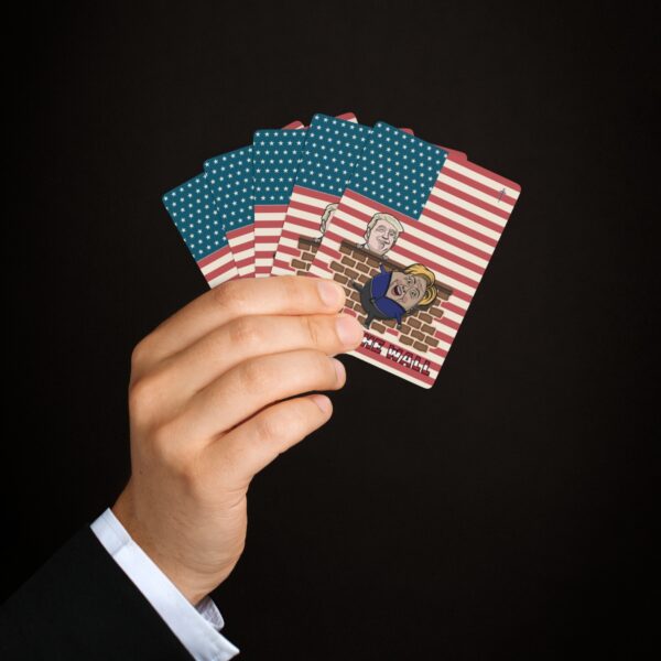 Trump 8 - Build The Wall US Flag Custom Poker Cards - Image 7