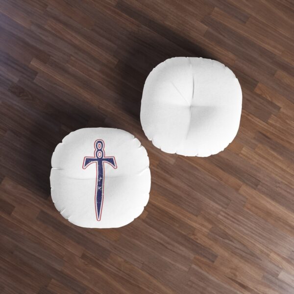 Trump 8 Branded Tufted Round Floor Pillow - Image 7