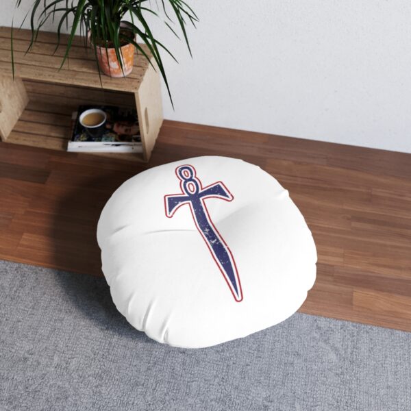 Trump 8 Branded Tufted Round Floor Pillow - Image 8