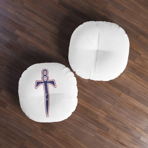 Trump 8 Branded Tufted Round Floor Pillow - Image 4