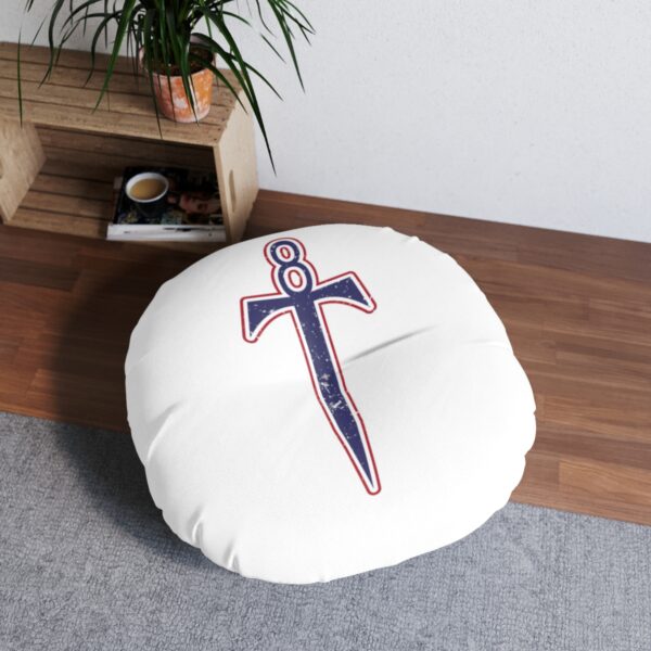 Trump 8 Branded Tufted Round Floor Pillow