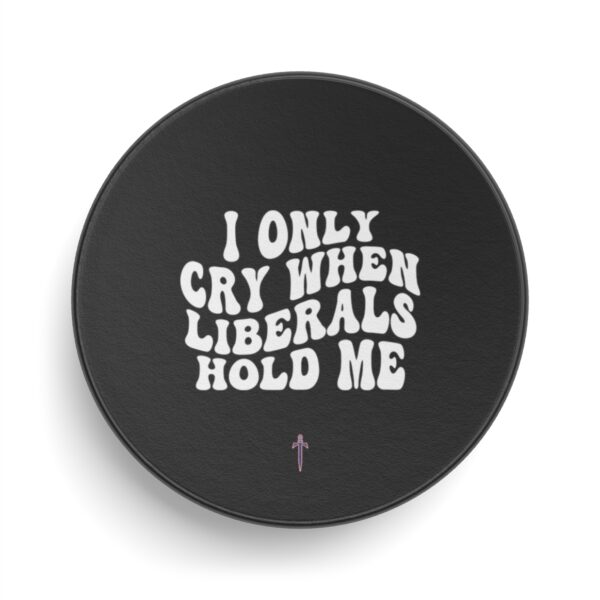 Trump 8 - I Only Cry White Text Hockey Puck - Image 2