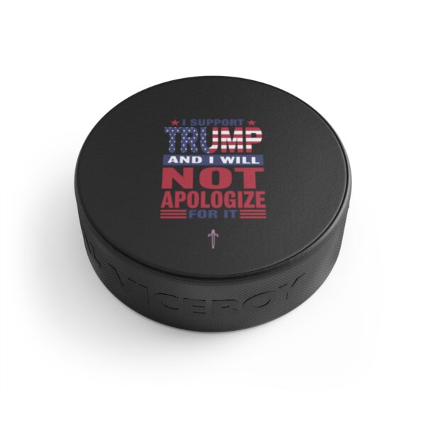 Trump 8 - I Support Trump Hockey Puck - Image 3