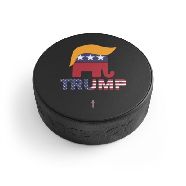 Trump 8 - Gold Hair Trump Hockey Puck - Image 3