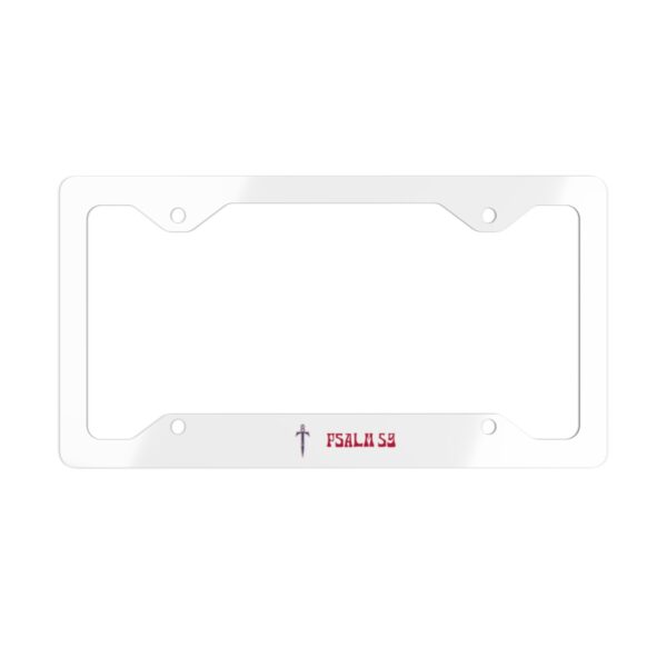 Trump 8 - Branded Psalm 59 Metal License Plate Frame - Image 2